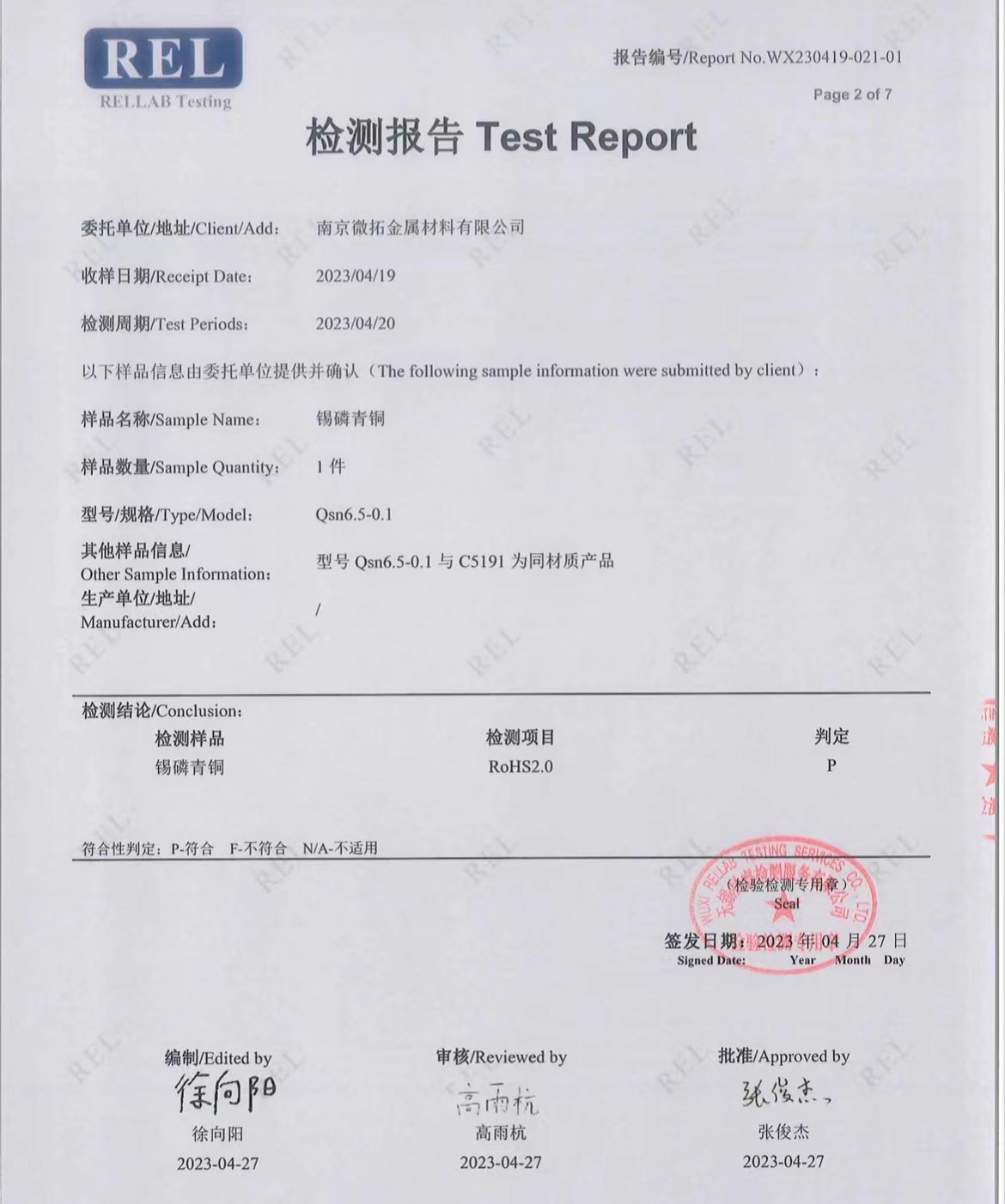 ROHS報告